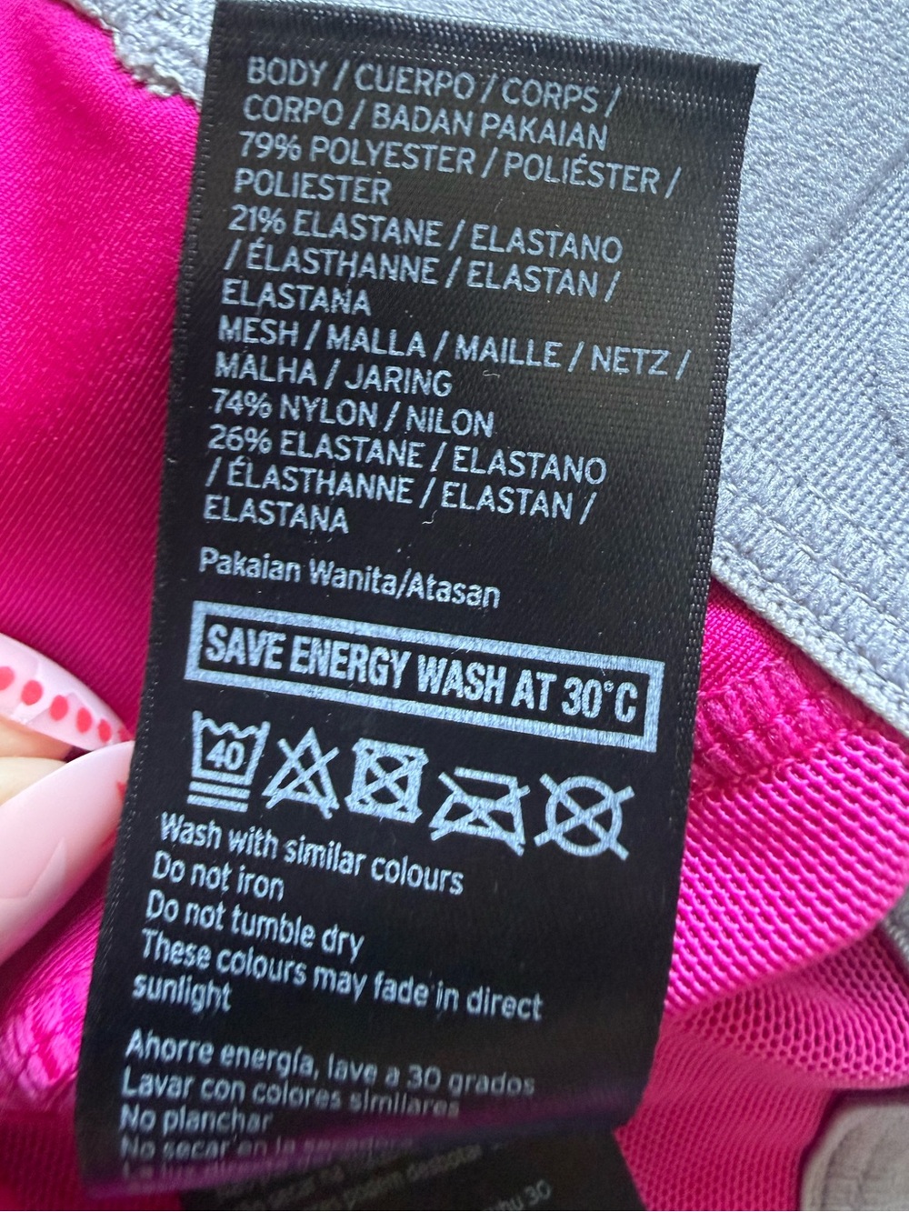 IVY PARK Pink Sports Bra with Grey Logo Band XS - Picture 7 of 9
